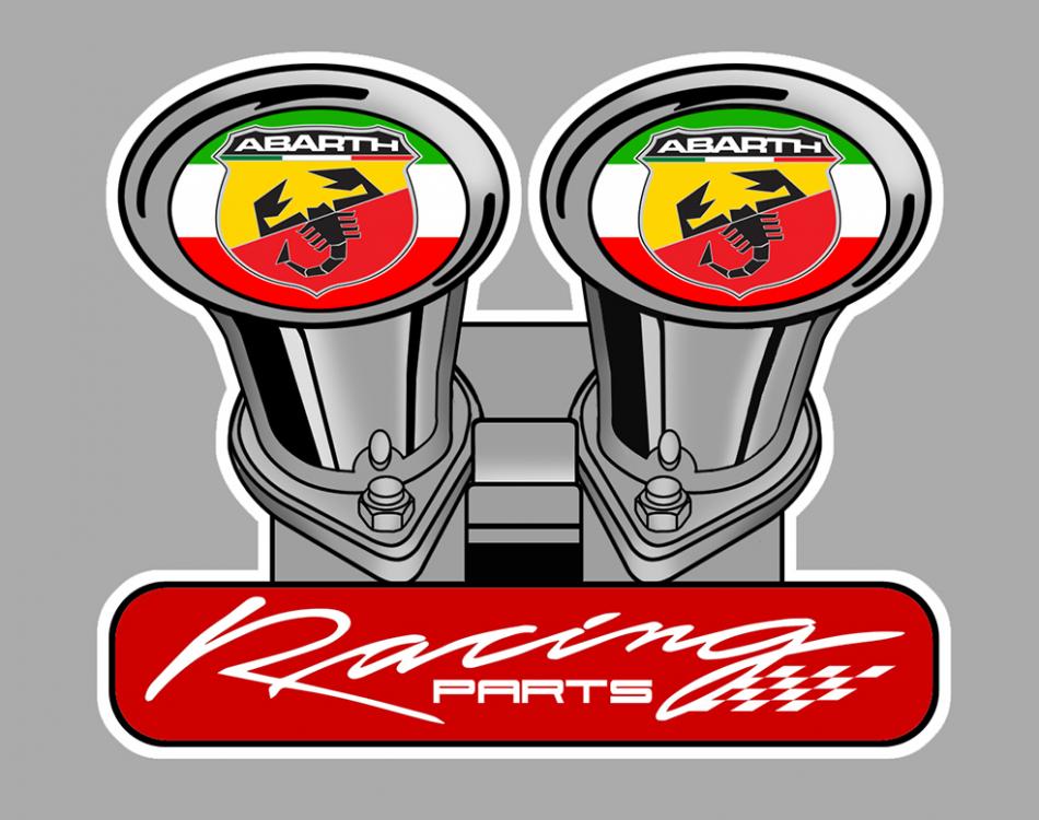Sticker ABARTH RACING PARTS : Couleur Course