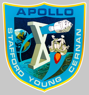 Sticker APOLLO X 10 NASA : Couleur Course