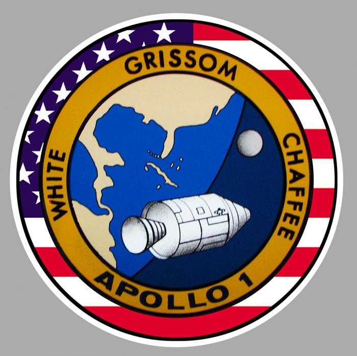 Sticker APOLLO 1 NASA : Couleur Course