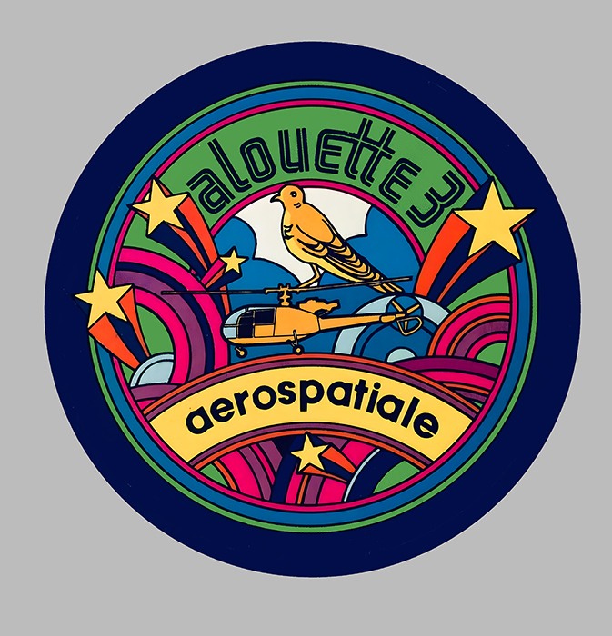 Sticker ALOUETTE III : Couleur Course