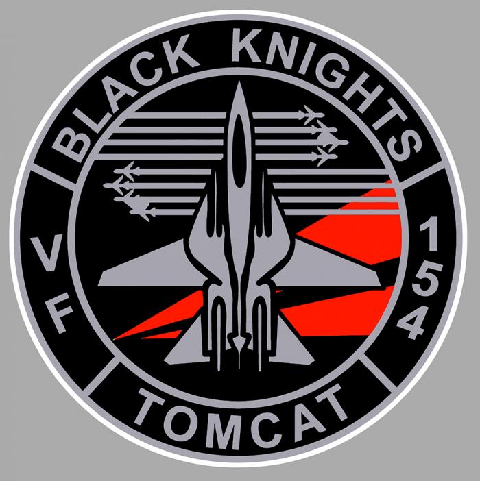 Sticker F14 TOMCAT BLACK KNIGHTS : Couleur Course