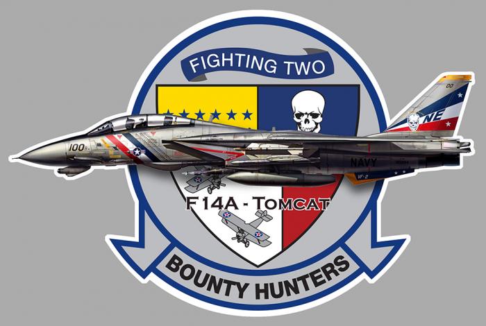 Sticker F14 TOMCAT VF 2 BOUNTY HUNTERS : Couleur Course