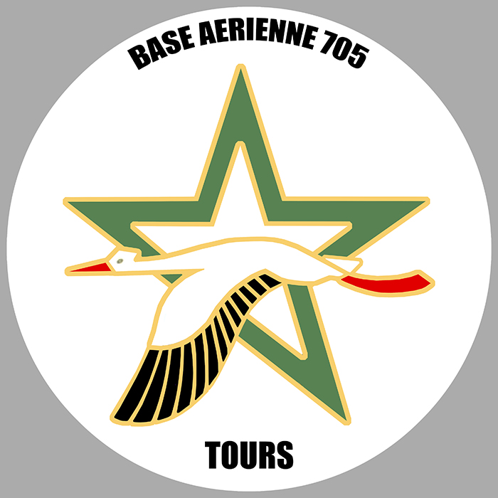 Sticker BASE AERIENNE 705 TOURS : Couleur Course