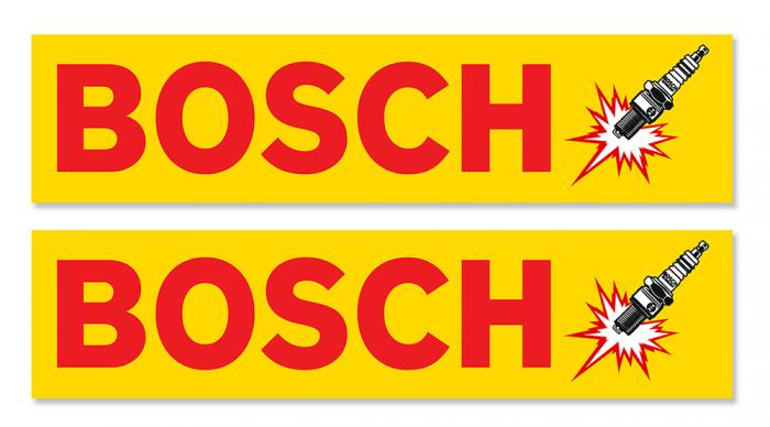 Sticker 2 X BOSCH : Couleur Course