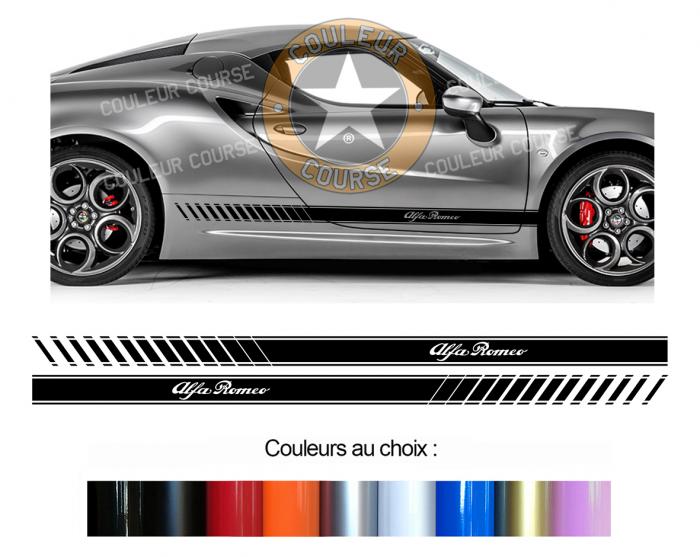 Sticker BANDES ALFA ROMEO 4C : Couleur Course