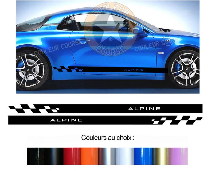 Sticker BANDES ALPINE A110 2018 : Couleur Course