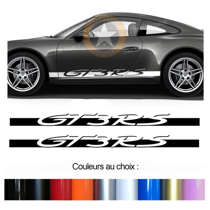 Sticker BANDES PORSCHE 911 964 993 996 997 GT3 RS CARRERA  : Couleur Course
