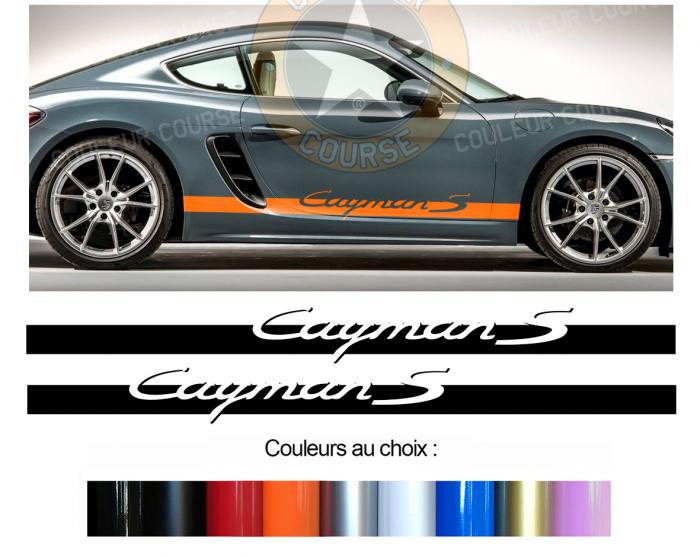 Sticker BANDES PORSCHE CAYMAN S : Couleur Course