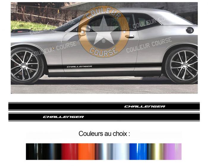 Sticker BANDES DODGE CHALLENGER : Couleur Course