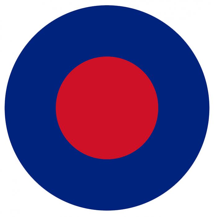 Sticker COCARDE RAF : Couleur Course