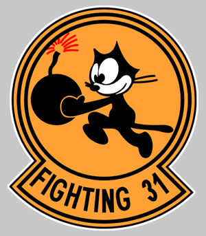 Sticker F14 TOMCAT FIGHTING 31 : Couleur Course