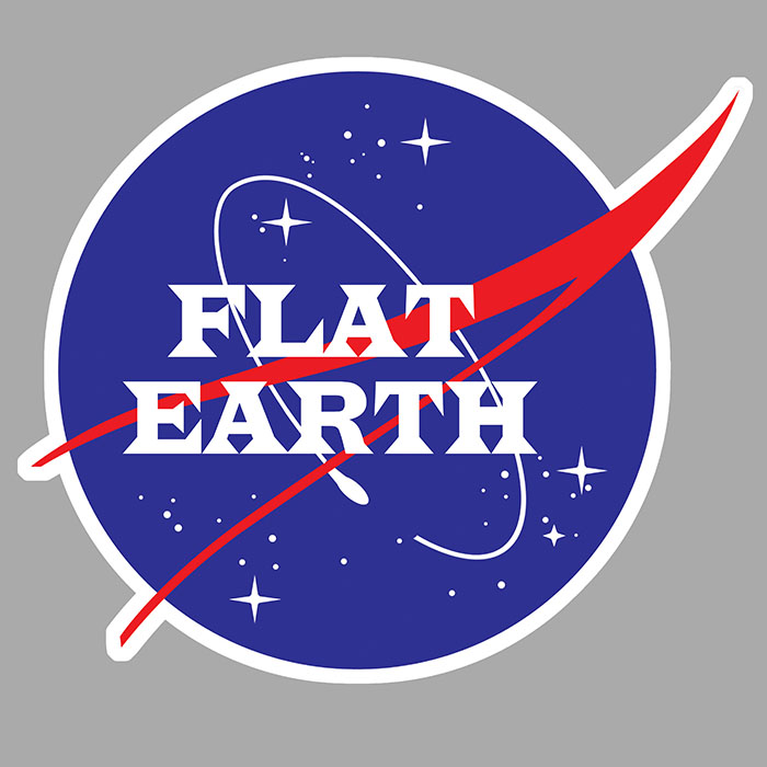 Sticker NASA LOGO FLAT EARTH : Couleur Course