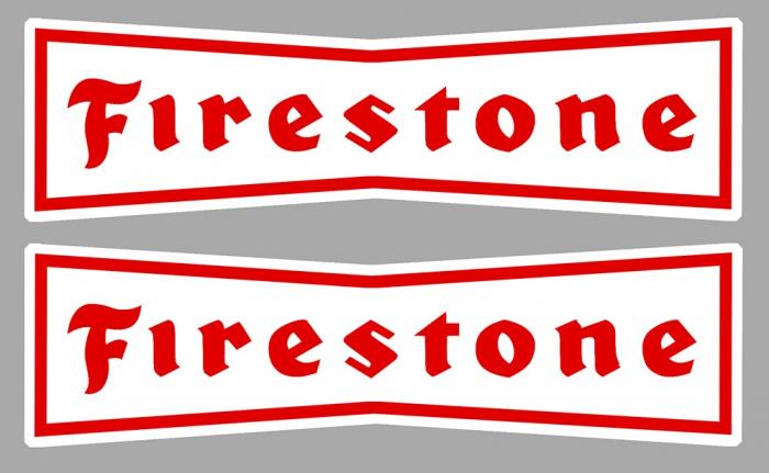 Sticker 2 X FIRESTONE : Couleur Course