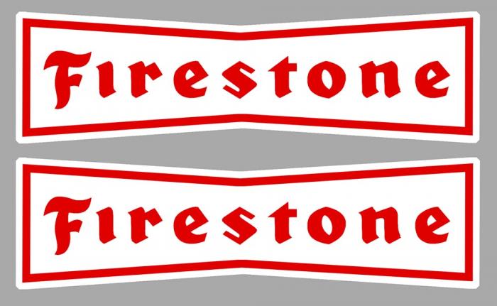 Sticker 2 X FIRESTONE : Couleur Course