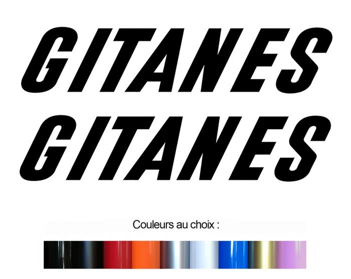 Sticker 2 X GITANES : Couleur Course