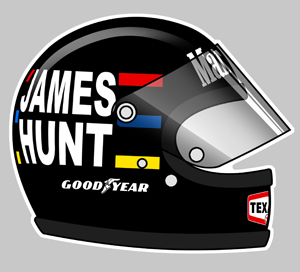 Sticker JAMES HUNT  : Couleur Course