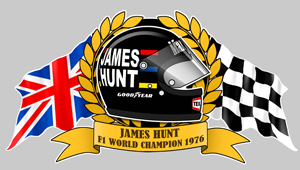 Sticker JAMES HUNT : Couleur Course