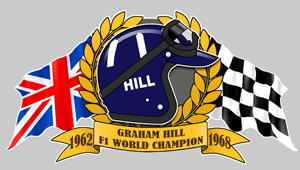 Sticker GRAHAM HILL : Couleur Course
