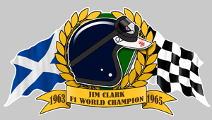 Sticker JIM CLARK : Couleur Course