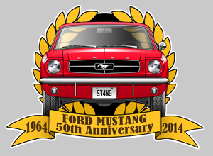 Sticker FORD MUSTANG MA110 : Couleur Course