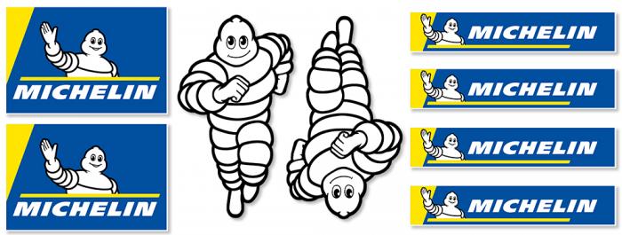 Sticker 8 X MICHELIN : Couleur Course