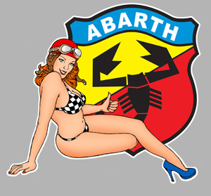 Sticker PINUP ABARTH PA144 : Couleur Course