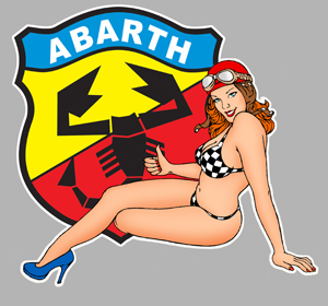 Sticker PINUP ABARTH PA145 : Couleur Course
