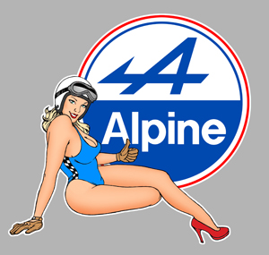 Sticker PINUP ALPINE PA148 : Couleur Course