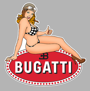 Sticker PINUP BUGATTI PA156 : Couleur Course
