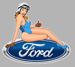 Sticker PINUP FORD PA190 : Couleur Course