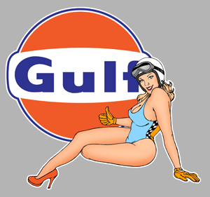 Sticker PINUP GULF PA197 : Couleur Course