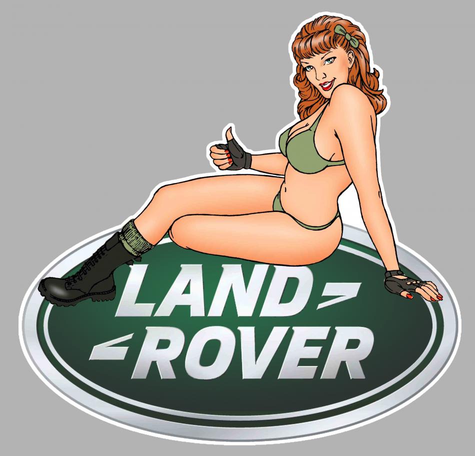 Sticker PINUP LAND ROVER PA341 : Couleur Course
