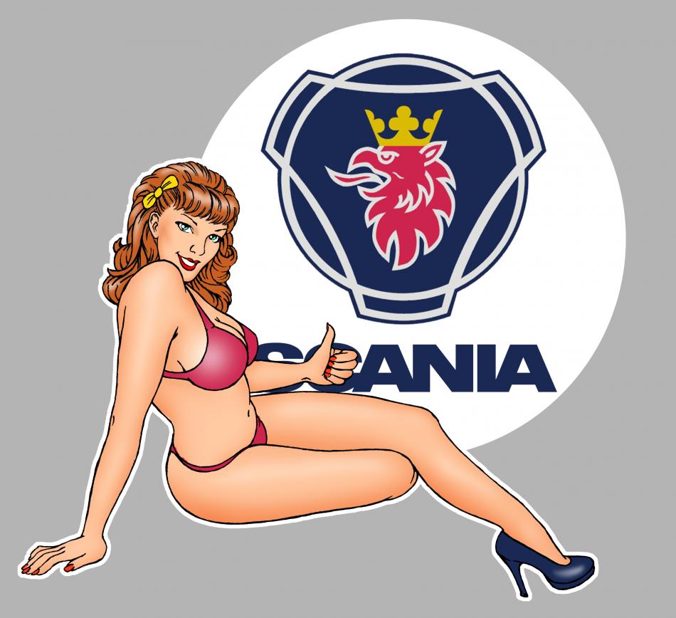 Sticker PINUP SCANIA PA344 : Couleur Course