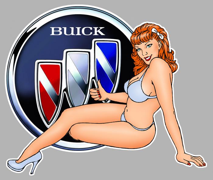 Sticker  PINUP BUICK : Couleur Course