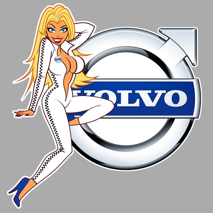 Sticker PINUP VOLVO : Couleur Course
