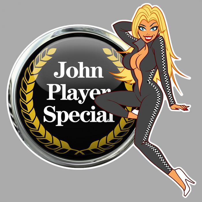 Sticker PINUP JOHN PLAYER SPECIAL JPS : Couleur Course