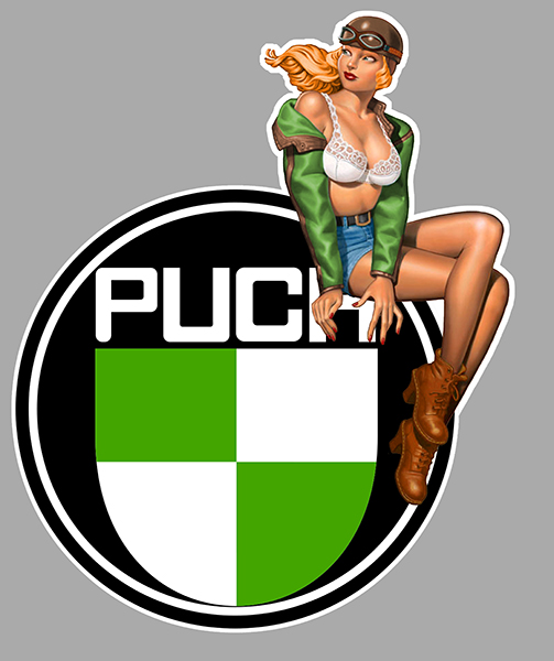 Sticker PINUP PUCH : Couleur Course