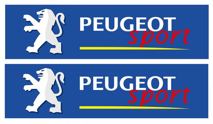 Sticker 2 X PEUGEOT SPORT : Couleur Course