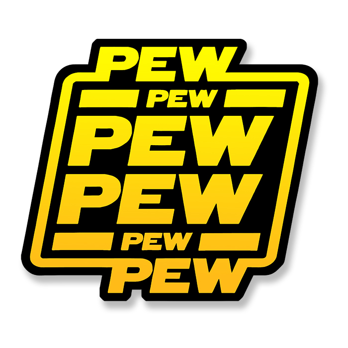 Sticker STAR WARS PEW PEW : Couleur Course