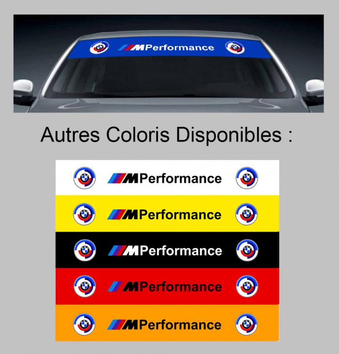 Sticker PARE SOLEIL PARE BRISE BMW PERFORMANCE : Couleur Course