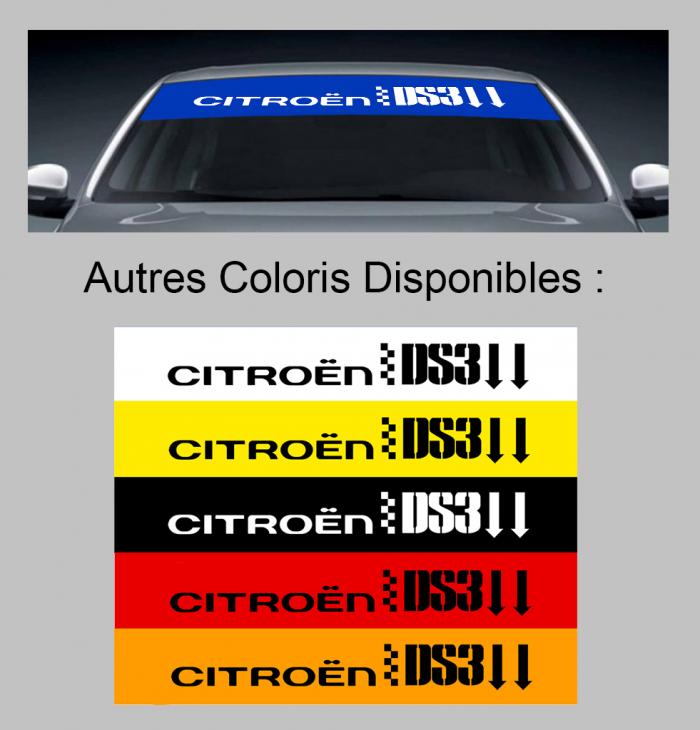 Sticker PARE SOLEIL PARE BRISE CITROEN DS3 : Couleur Course