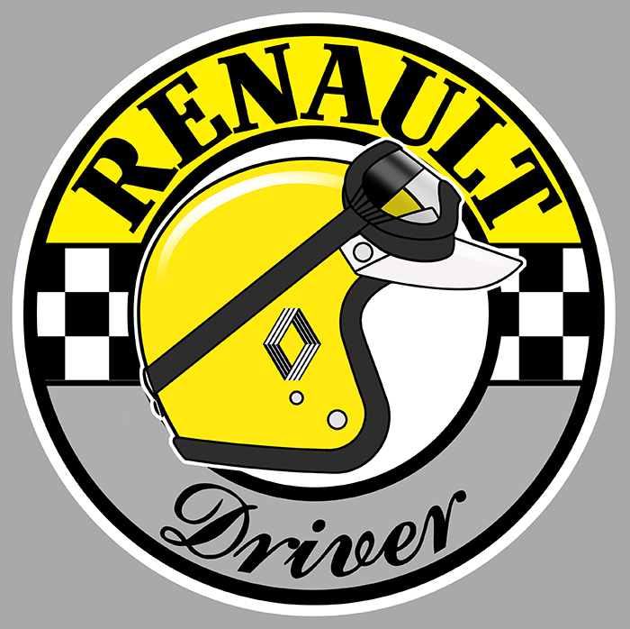 Sticker RENAULT DRIVER : Couleur Course