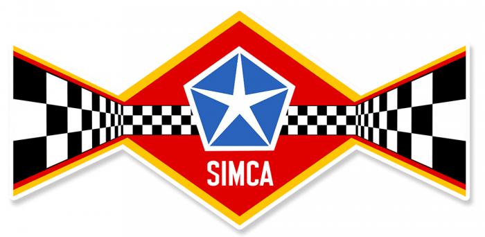 Sticker SIMCA CHRYSLER : Couleur Course