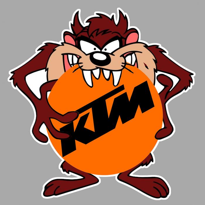 Sticker TAZ KTM : Couleur Course