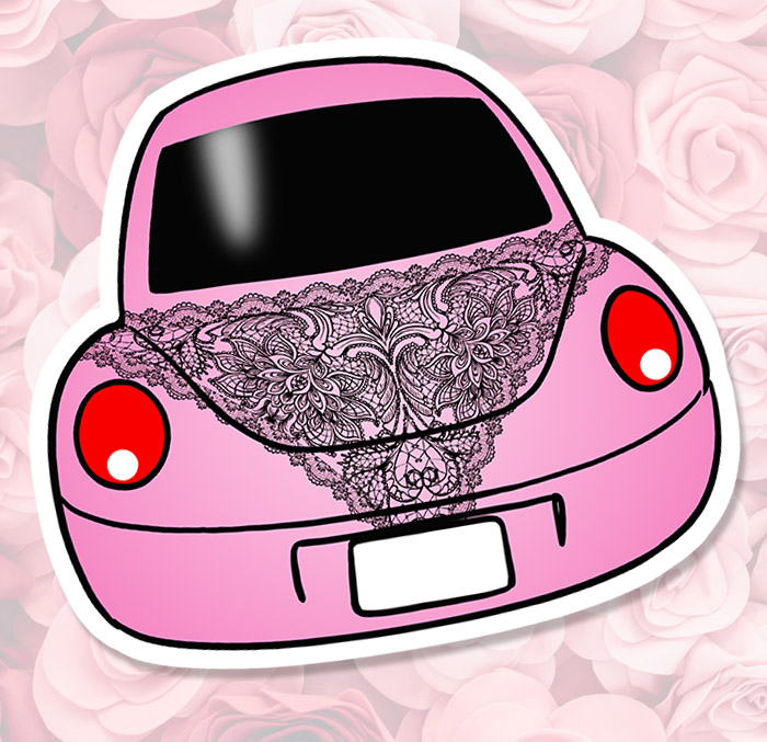 Sticker NEW BEETLE STRING : Couleur Course