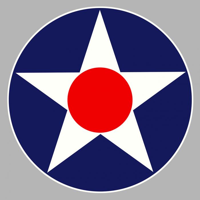 Sticker COCARDE USAF : Couleur Course