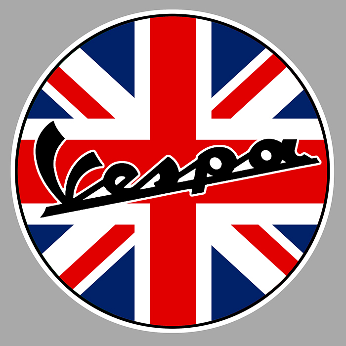 Sticker VESPA GB UK : Couleur Course