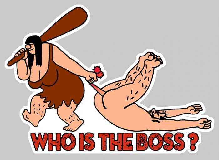Sticker WHO IS THE BOSS : Couleur Course