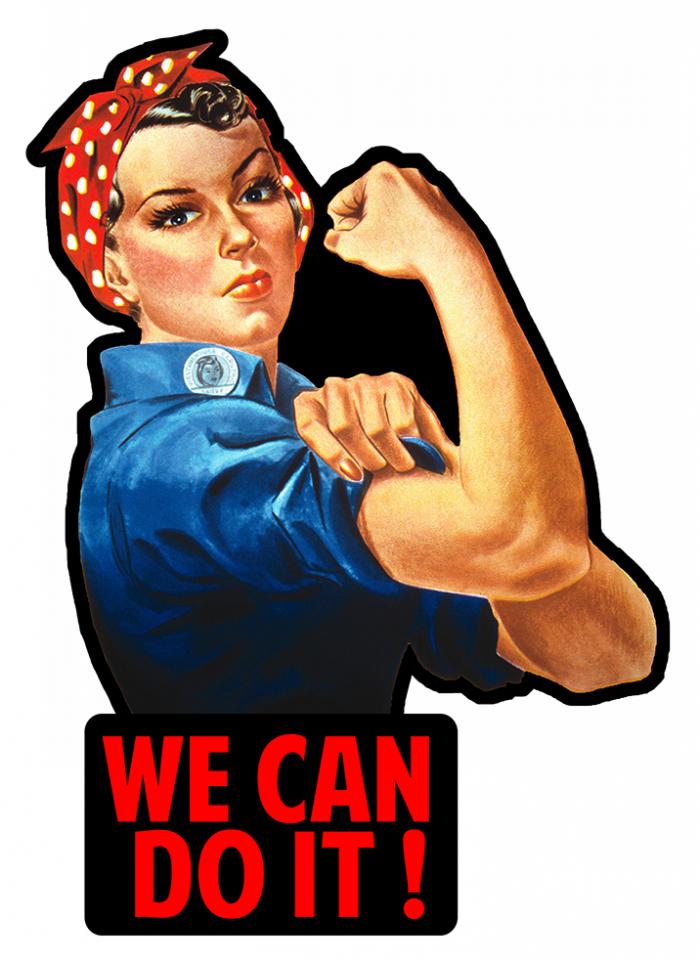 Sticker PINUP WE CAN DO IT : Couleur Course