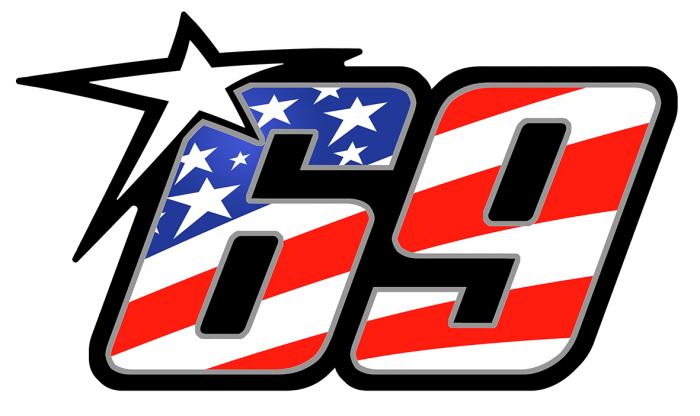 Nicky Hayden 69 Stars And Stripes Flagge USA Moto Gp 150mm Aufkleber 2 Stück 